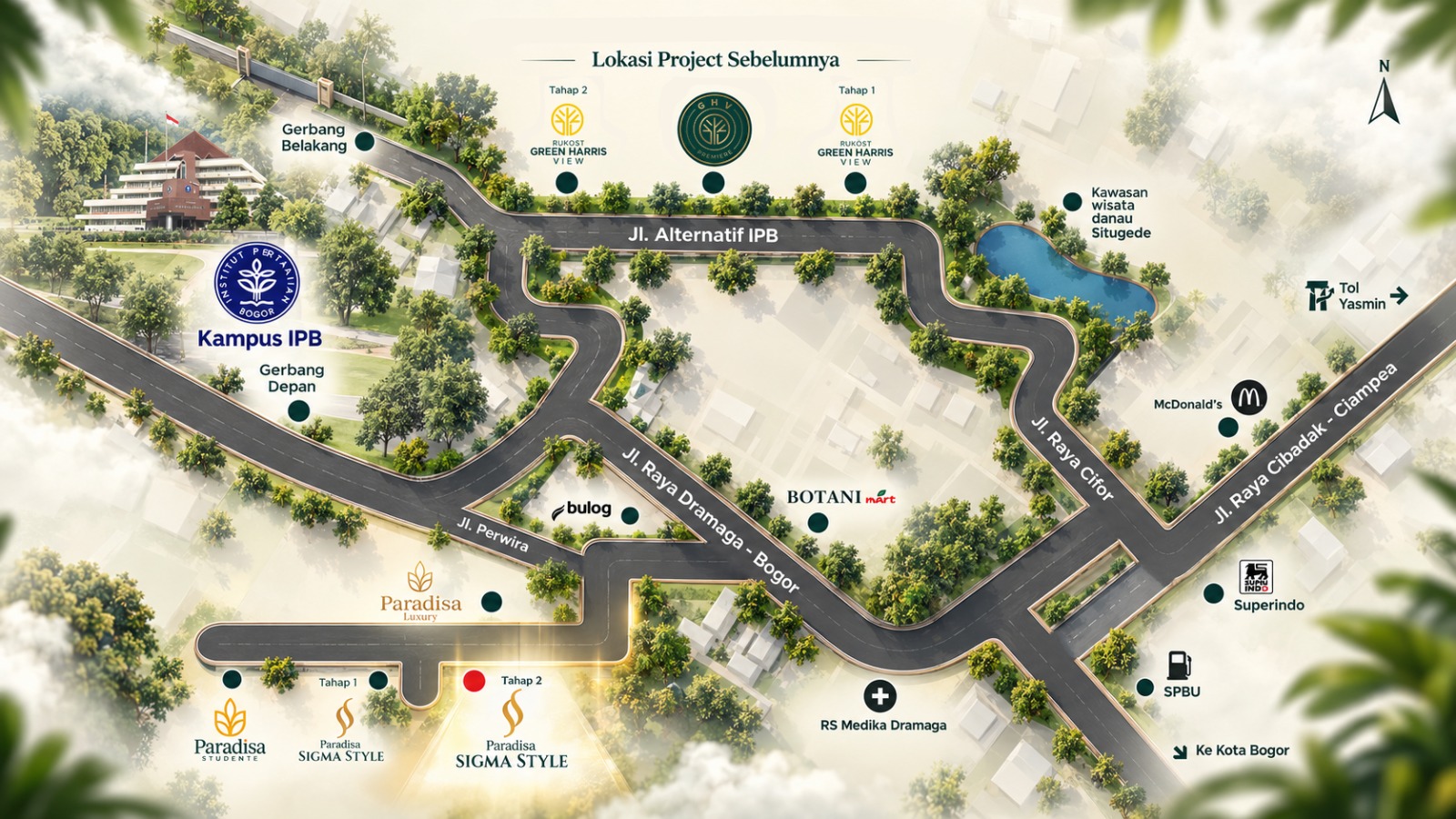 Peta lokasi Paradisa Sigma Style, Dramaga Bogor